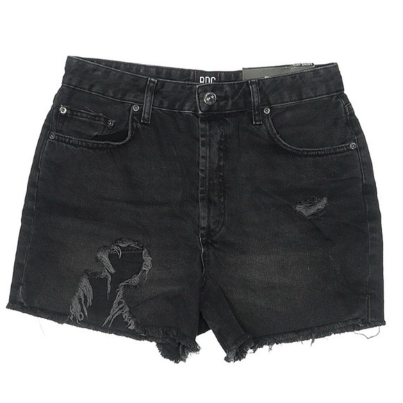 BDG Urban Outfitters Surf High-Waisted Denim Short Distressed Black Denim 29 - Picture 2 of 6